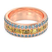 8mm Men's Emerald Cut Band