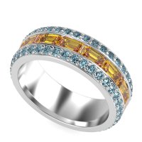 8mm Men's Emerald Cut Band