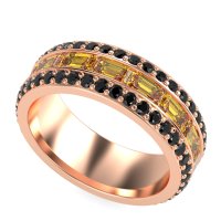 8mm Men's Emerald Cut Band