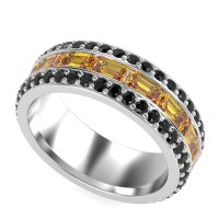 8mm Men's Emerald Cut Band