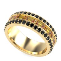 8mm Men's Emerald Cut Band