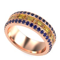 8mm Men's Emerald Cut Band