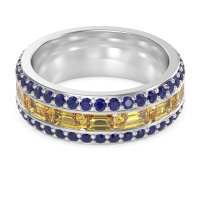8mm Men's Emerald Cut Band