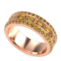 8mm Men's Emerald Cut Band