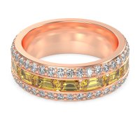 8mm Men's Emerald Cut Band