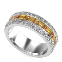 8mm Men's Emerald Cut Band