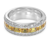 8mm Men's Emerald Cut Band