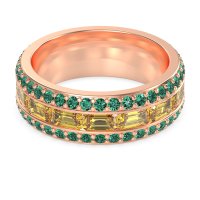 8mm Men's Emerald Cut Band