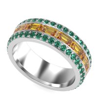 8mm Men's Emerald Cut Band