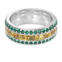 8mm Men's Emerald Cut Band