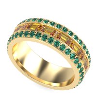 8mm Men's Emerald Cut Band