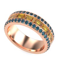 8mm Men's Emerald Cut Band