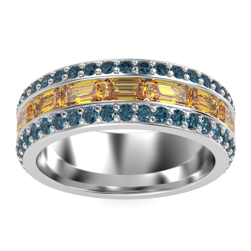 8mm Men's Emerald Cut Band
