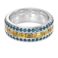 8mm Men's Emerald Cut Band
