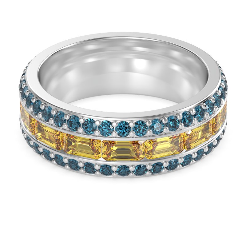 8mm Men's Emerald Cut Band