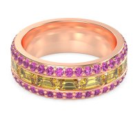 8mm Men's Emerald Cut Band