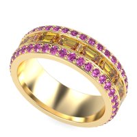 8mm Men's Emerald Cut Band