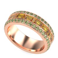 8mm Men's Emerald Cut Band