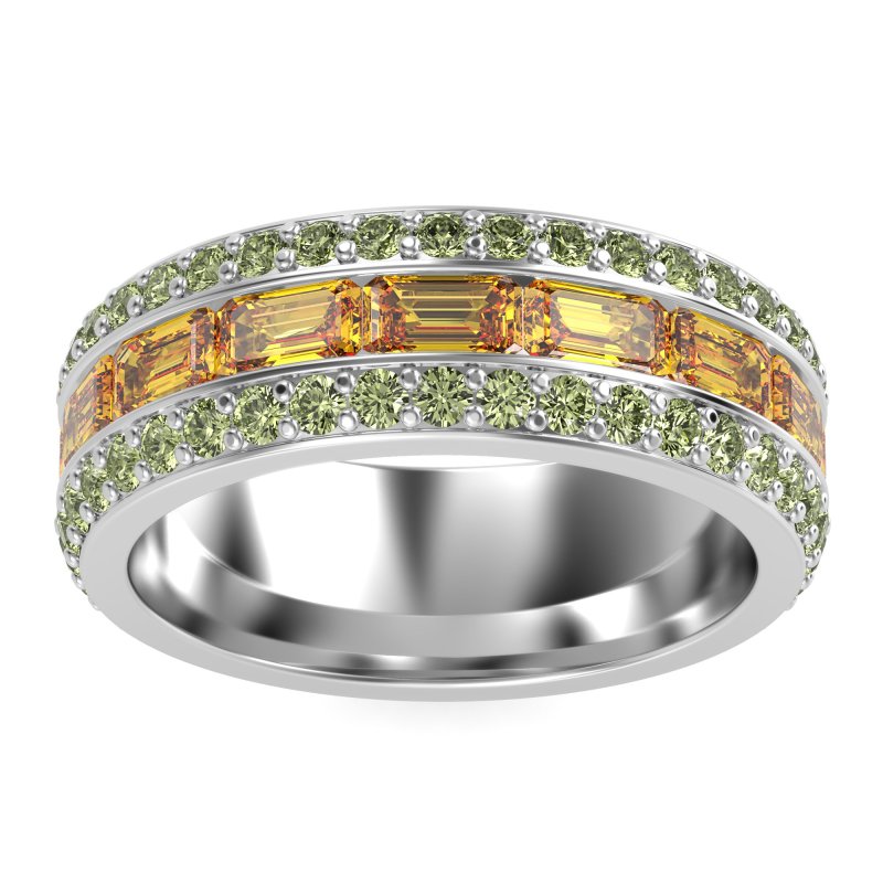 8mm Men's Emerald Cut Band