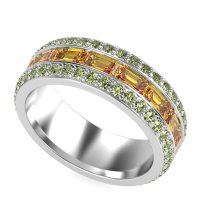 8mm Men's Emerald Cut Band