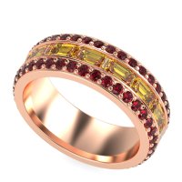 8mm Men's Emerald Cut Band