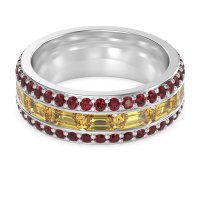 8mm Men's Emerald Cut Band