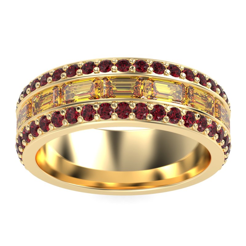 8mm Men's Emerald Cut Band