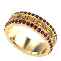 8mm Men's Emerald Cut Band