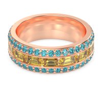 8mm Men's Emerald Cut Band