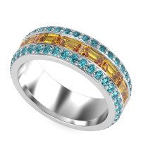 8mm Men's Emerald Cut Band