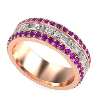 8mm Men's Emerald Cut Band