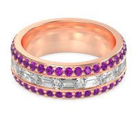 8mm Men's Emerald Cut Band