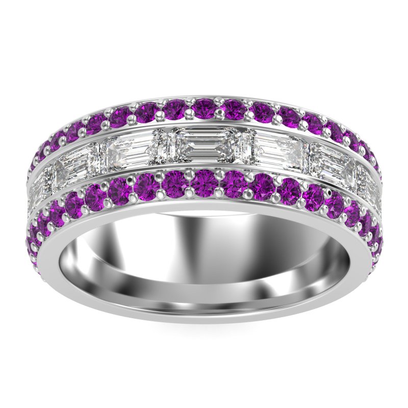 8mm Men's Emerald Cut Band