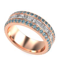 8mm Men's Emerald Cut Band