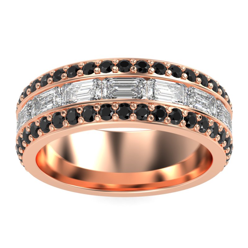 8mm Men's Emerald Cut Band