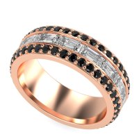 8mm Men's Emerald Cut Band