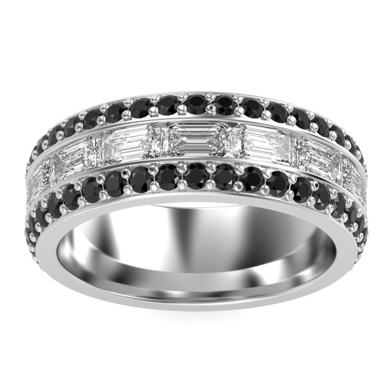 8mm Men's Emerald Cut Band