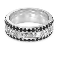 8mm Men's Emerald Cut Band