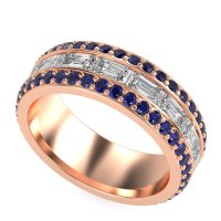 8mm Men's Emerald Cut Band