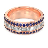 8mm Men's Emerald Cut Band