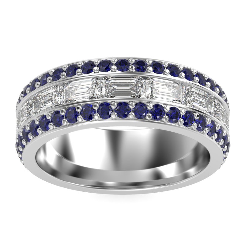 8mm Men's Emerald Cut Band