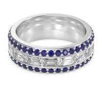 8mm Men's Emerald Cut Band