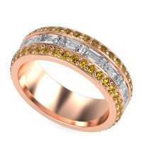 8mm Men's Emerald Cut Band