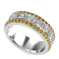 8mm Men's Emerald Cut Band