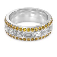 8mm Men's Emerald Cut Band