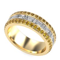 8mm Men's Emerald Cut Band