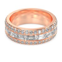 8mm Men's Emerald Cut Band