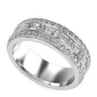 8mm Men's Emerald Cut Band