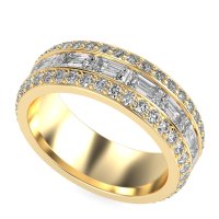 8mm Men's Emerald Cut Band
