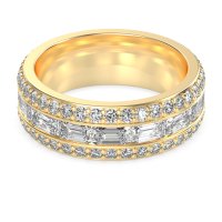 8mm Men's Emerald Cut Band